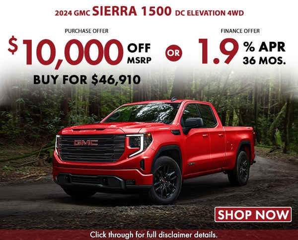 $10,000 OFF MSRP or 1.9% APR for 36 Months!